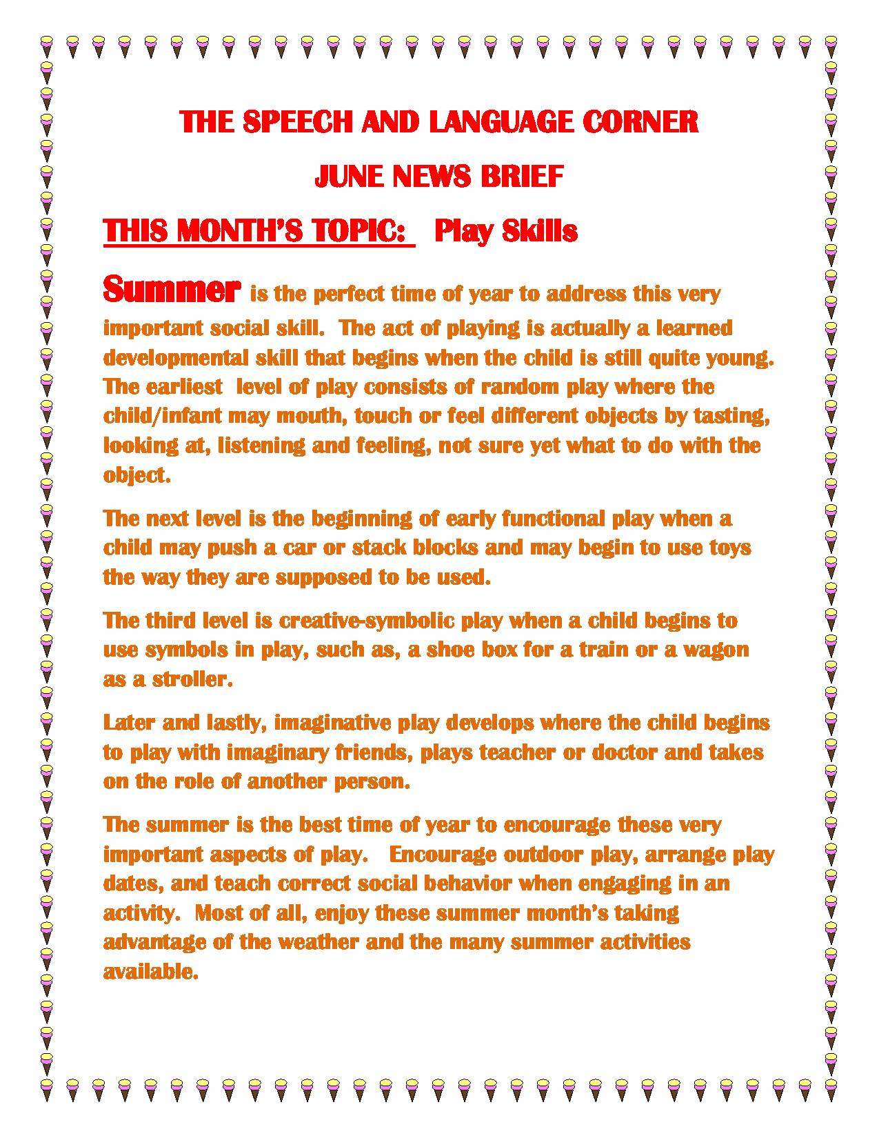 The_Speech_and_Language_Corner_June_2011_Newsbrief