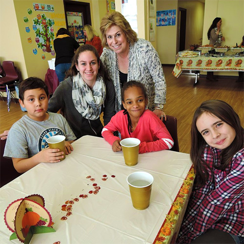 Giving Thanks at Thanksgiving time - Viviana Litovsky with students