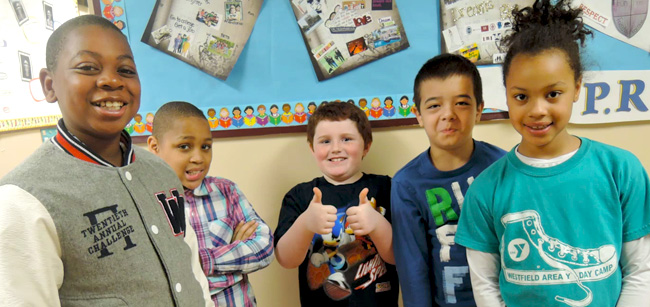Westbrideg Academy student group, giving the thumbs up - Private Special Education, Bloomfield NJ