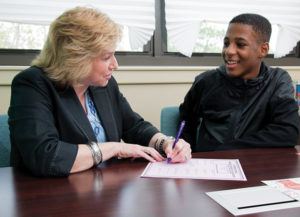 Director Viviana Litovsky with WBA student