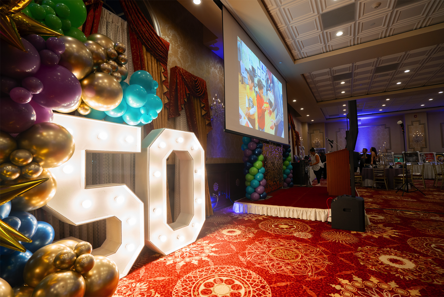 50th Anniversary Gala - Ballroom decorated
