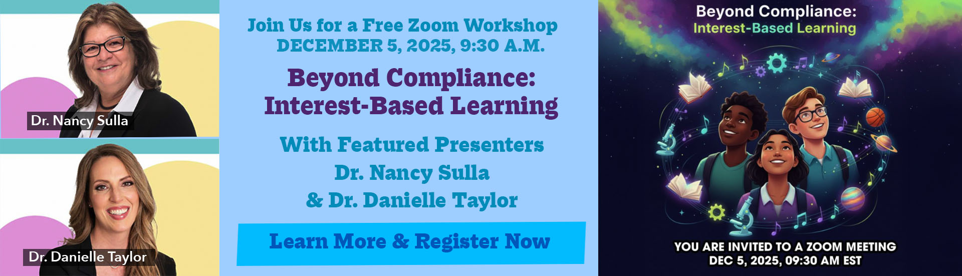 Workshop Banner - Beyond Comliance - Interest-Based Learning - December 5, 2025