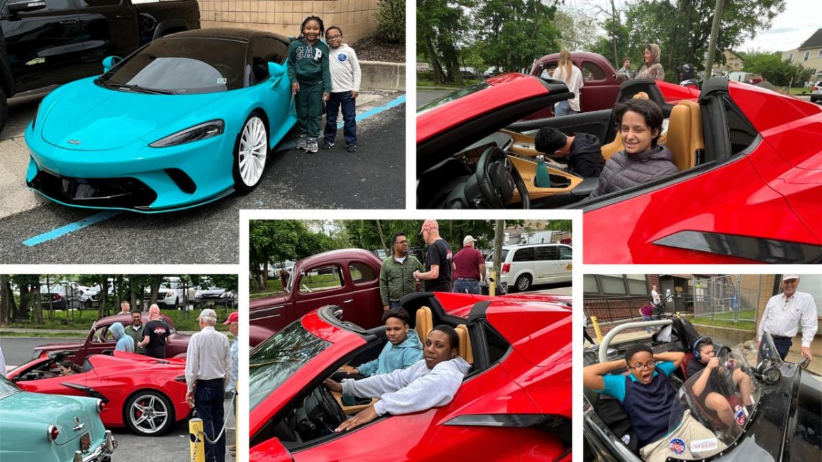 Car Show collage with Westbridge Academy students